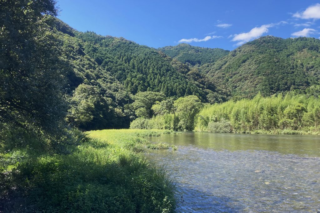 秋の徳島の川