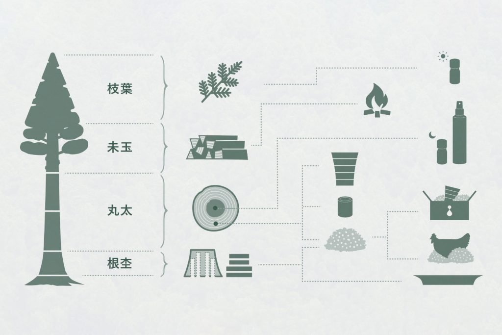 1本の杉の活用方法