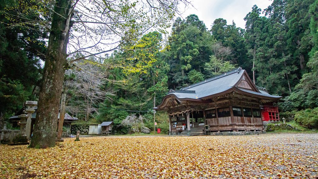 秋の上一宮大阿波神社の境内